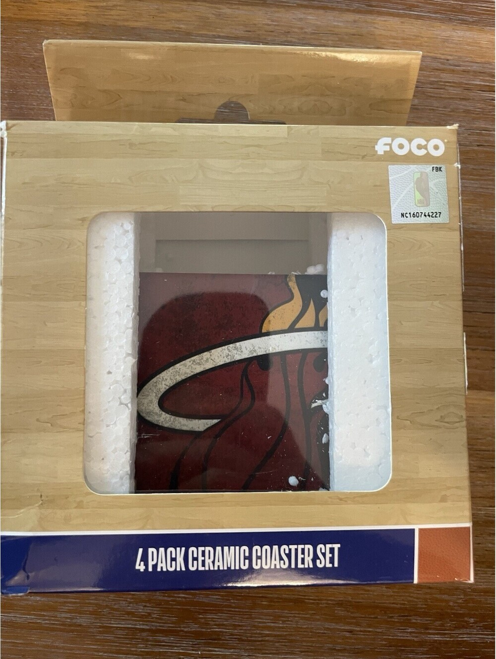 Miami Heat NBA Coaster Foco Ceramic Coaster Set Of 4